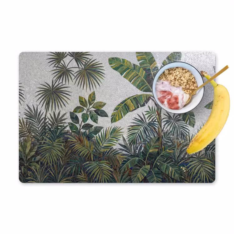 Planten - Tropisch - Mozaïek - Groen - Natuur Placemat vinyl groot -zzzproduct_Kitchenyeah-website