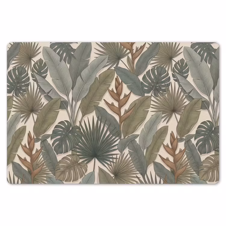 Planten - Tropisch - Natuur - Illustratie - Groen Placemat vinyl groot -zzsfeer1_Kitchenyeah-website