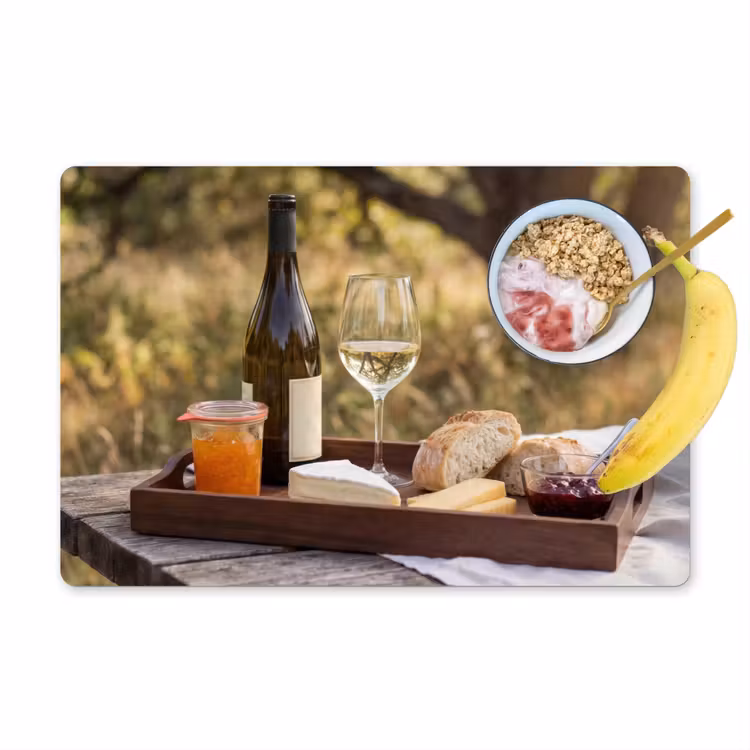Picknick - Wijn - Kaasplankje Placemat vinyl groot -zzzproduct_Kitchenyeah-website
