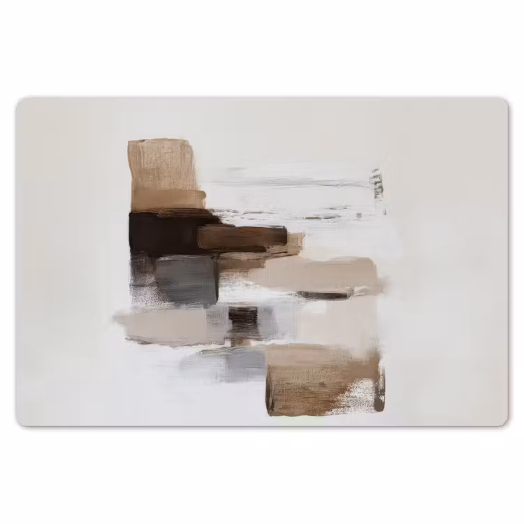 Penseelstreken - Balans - Beige - Bruin Placemat vinyl groot -zzsfeer1_Kitchenyeah-website