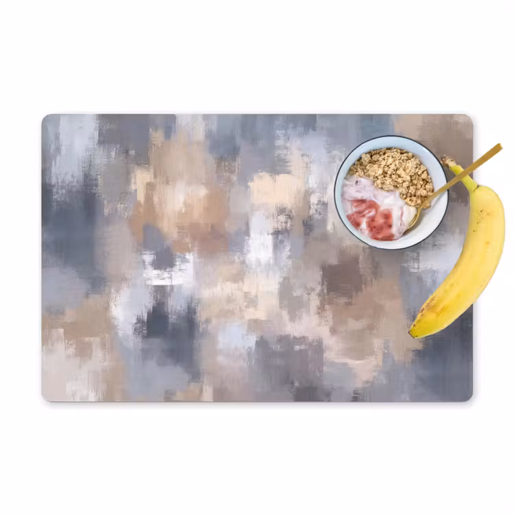 Penseelstreken - Schilderij - Beige Placemat vinyl groot -zzzproduct_Kitchenyeah-website