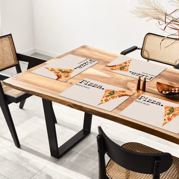 Pizza - Kaas - Pepperoni Placemat vinyl groot -zzsfeer4_Kitchenyeah-website