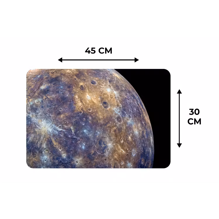 Tischset - 6 Stück - Planet – Krater – Weltraum - Planeet - Kraters - Ruimte Placemat vinyl groot