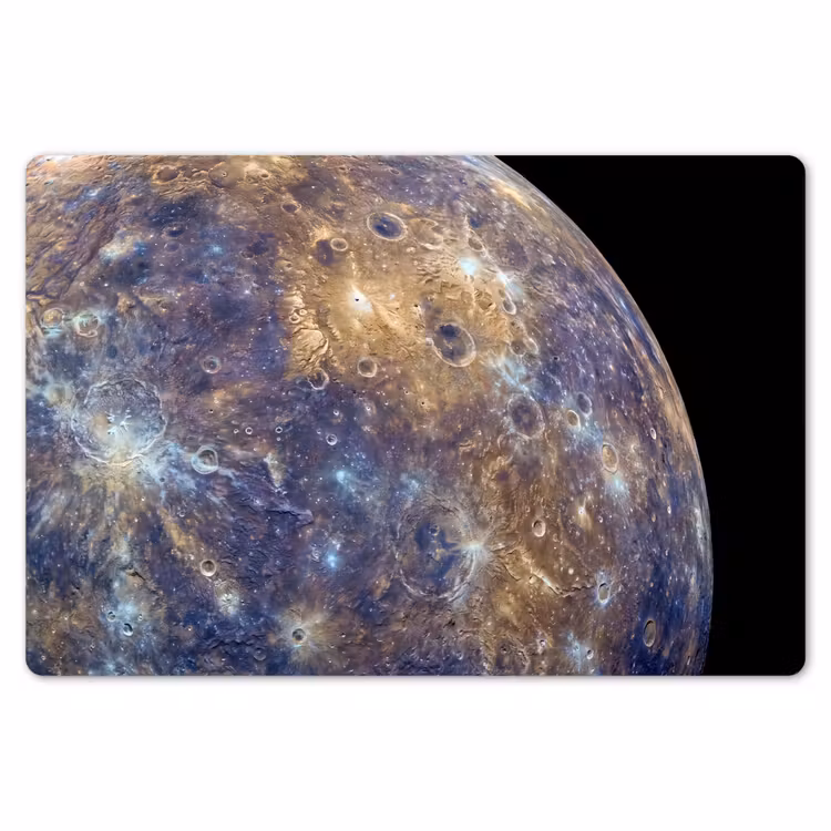 Tischset - 6 Stück - Planet – Krater – Weltraum - Planeet - Kraters - Ruimte Placemat vinyl groot