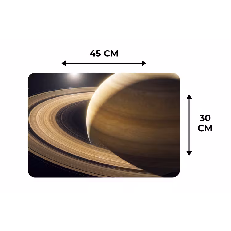 Tischset - 6 Stück - Planet – Ringe – Weltraum - Planeet - Ringen - Ruimte Placemat vinyl groot