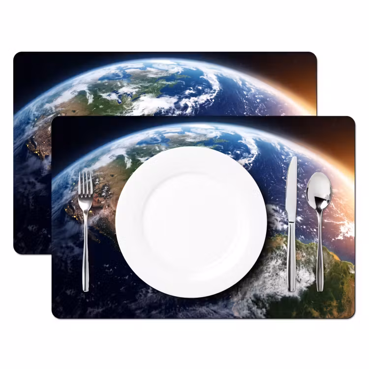 Tischset - 6 Stück - Planet – Weltraum – Kosmos - Planeet - Ruimte - Kosmos Placemat vinyl groot