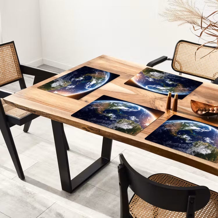 Tischset - 6 Stück - Planet – Weltraum – Kosmos - Planeet - Ruimte - Kosmos Placemat vinyl groot