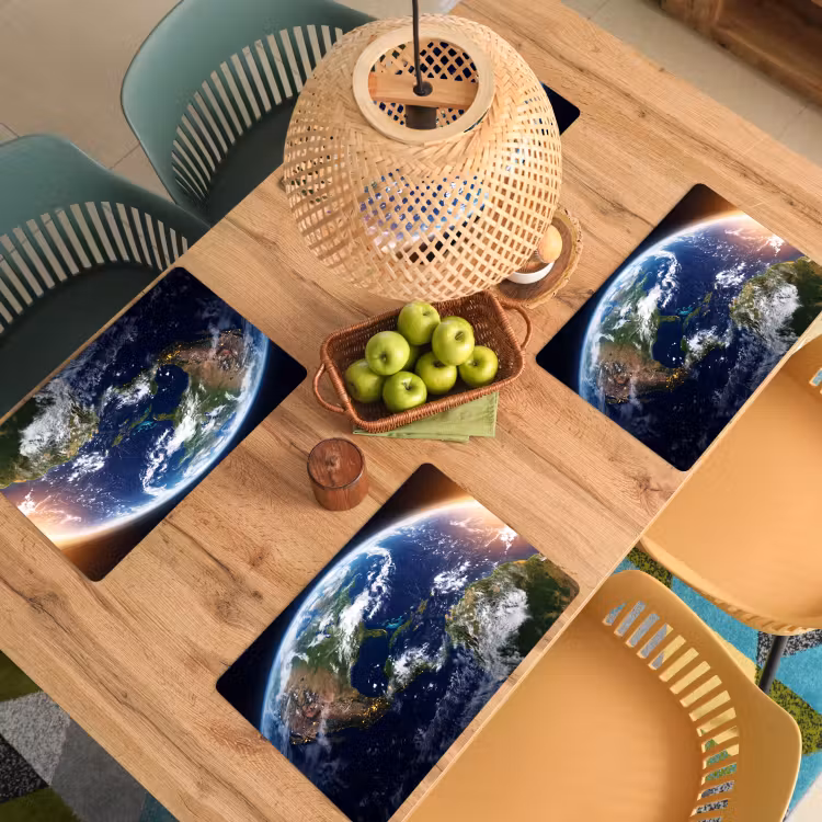 Tischset - 6 Stück - Planet – Weltraum – Kosmos - Planeet - Ruimte - Kosmos Placemat vinyl groot