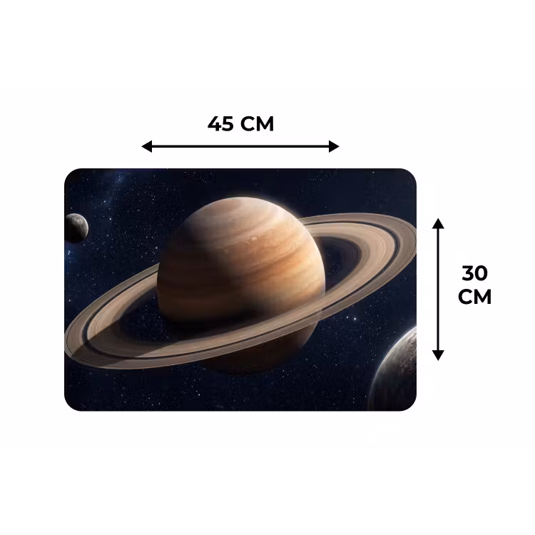 Planeten - Saturnus - Ruimte Placemat vinyl groot -specs
