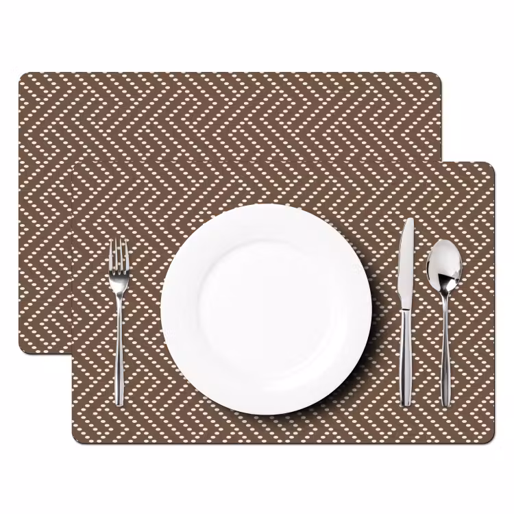 Stippen - Bruin - Beige - Patroon Placemat vinyl groot 368 -zzsfeer2_Kitchenyeah-website