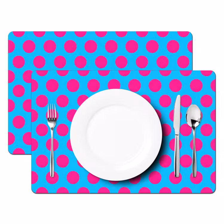 Stippen - Klassiek - Roze Placemat vinyl groot 368 -zzsfeer2_Kitchenyeah-website