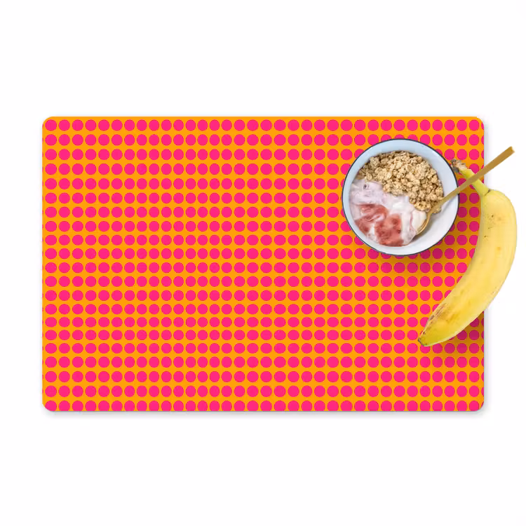 Stippen - Patroon - Oranje Placemat vinyl groot 368 -zzzproduct_Kitchenyeah-website