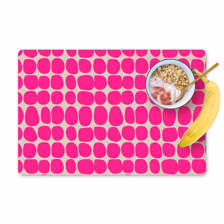 Stippen - Patroon - Roze Placemat vinyl groot 368 -zzzproduct_Kitchenyeah-website