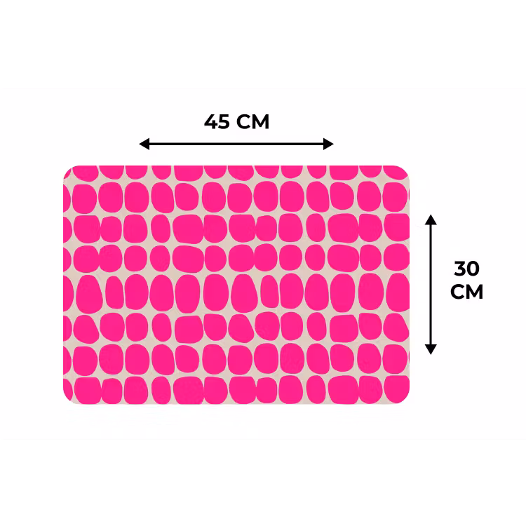 Stippen - Patroon - Roze Placemat vinyl groot 368 -specs