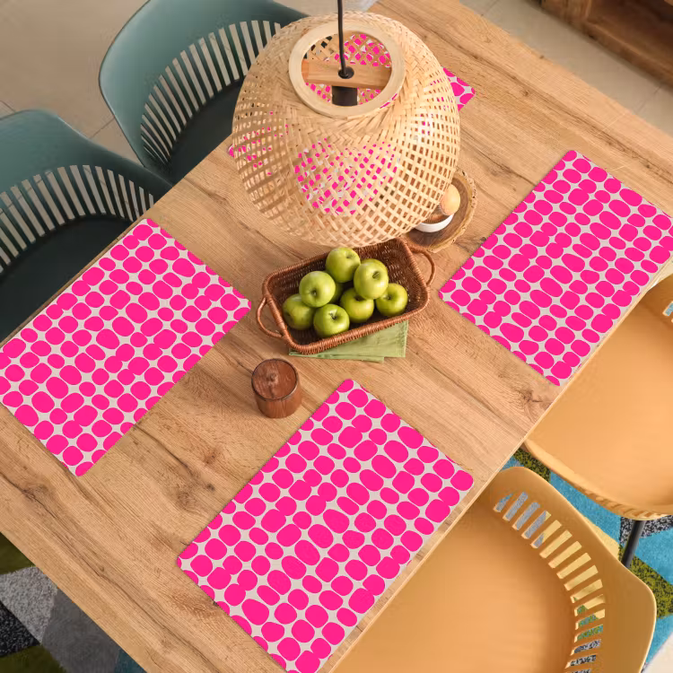 Stippen - Patroon - Roze Placemat vinyl groot 368 -zzsfeer5_Kitchenyeah-website
