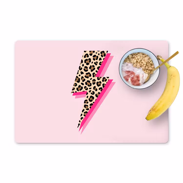 Stippen - Roze - Bliksem Placemat vinyl groot -zzzproduct_Kitchenyeah-website