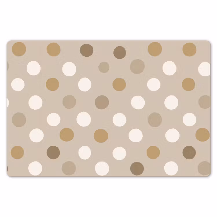 Polka - Dots - Beige Placemat vinyl groot 368 -zzsfeer1_Kitchenyeah-website