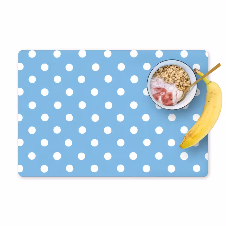 Polka - Dots - Blauw Placemat vinyl groot 368 -zzzproduct_Kitchenyeah-website