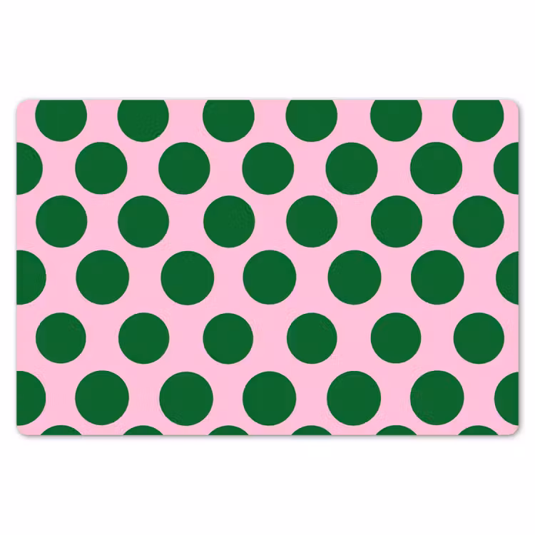 Polkadots - Patroon - Groen Placemat vinyl groot 368 -zzsfeer1_Kitchenyeah-website