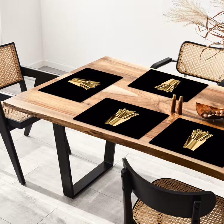 Friet - Goud - Chrome - Eten Placemat vinyl groot -zzsfeer4_Kitchenyeah-website