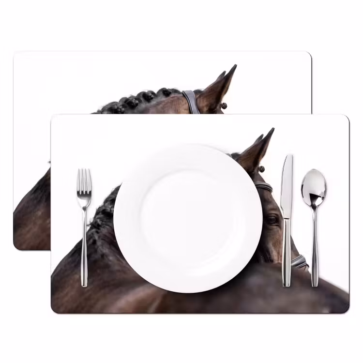 Portret - Paard - Elegant Placemat vinyl groot -zzsfeer2_Kitchenyeah-website