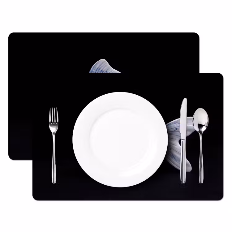 Porselein - Goudvis - Delfts - Blauw Placemat vinyl groot -zzsfeer2_Kitchenyeah-website