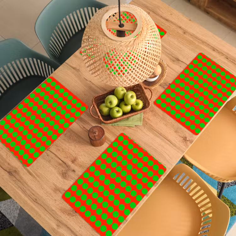 Stippen - Patroon - Groen Placemat vinyl groot 368 -zzsfeer5_Kitchenyeah-website
