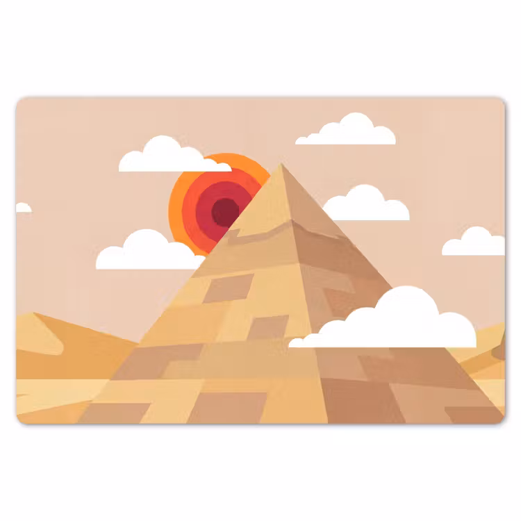 Piramide - Zon - Woestijn - Modern - Oranje Placemat vinyl groot -zzsfeer1_Kitchenyeah-website