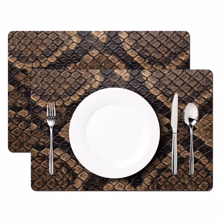 Python - Schubben - Brons Placemat vinyl groot -zzsfeer2_Kitchenyeah-website