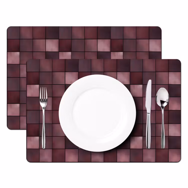 Vierkant - Tegel - Patroon - Paars Placemat vinyl groot 368 -zzsfeer2_Kitchenyeah-website