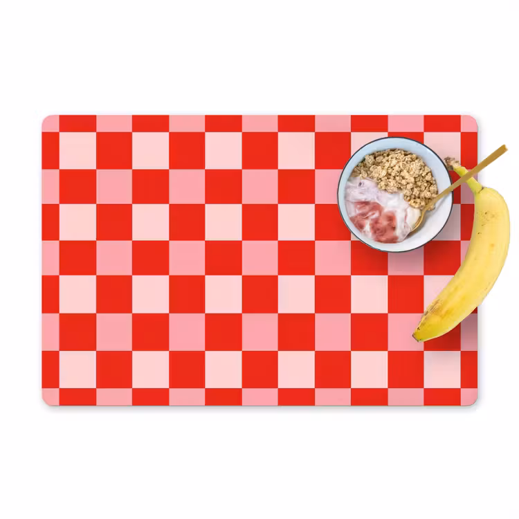 Vierkant - Klassiek - Rood Placemat vinyl groot 368 -zzzproduct_Kitchenyeah-website