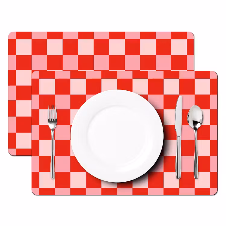 Vierkant - Klassiek - Rood Placemat vinyl groot 368 -zzsfeer2_Kitchenyeah-website