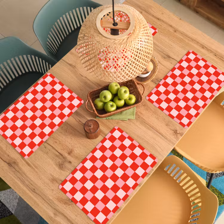 Vierkant - Klassiek - Rood Placemat vinyl groot 368 -zzsfeer5_Kitchenyeah-website