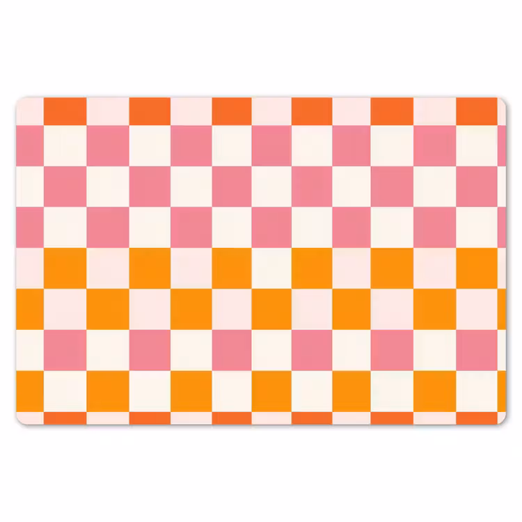 Vierkant - Patroon - Oranje Placemat vinyl groot 368 -zzsfeer1_Kitchenyeah-website