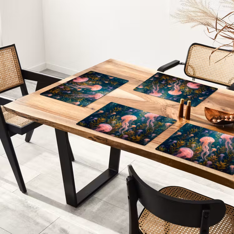 Kwal - Roze - Onderwater - Zeeleven - Dieren Placemat vinyl groot -zzsfeer4_Kitchenyeah-website