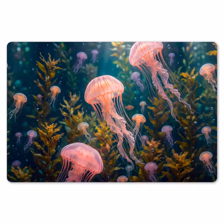 Kwal - Roze - Onderwater - Zeeleven - Dieren Placemat vinyl groot -zzsfeer1_Kitchenyeah-website