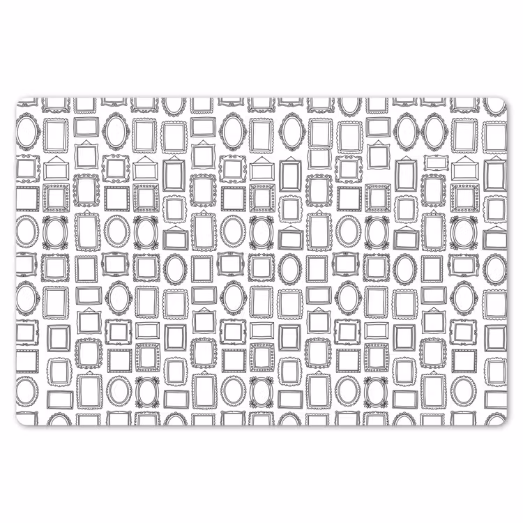Lijsten - Patroon - Decoratie - Schets - Zwart-wit Placemat vinyl groot -zzsfeer1_Kitchenyeah-website