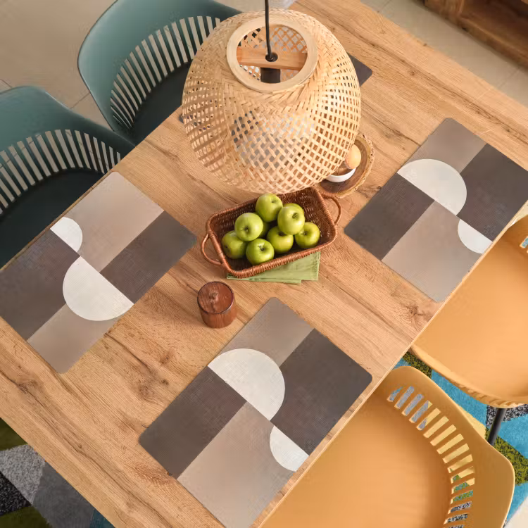 Raster - Halve cirkels - Contrast Placemat vinyl groot -zzsfeer5_Kitchenyeah-website