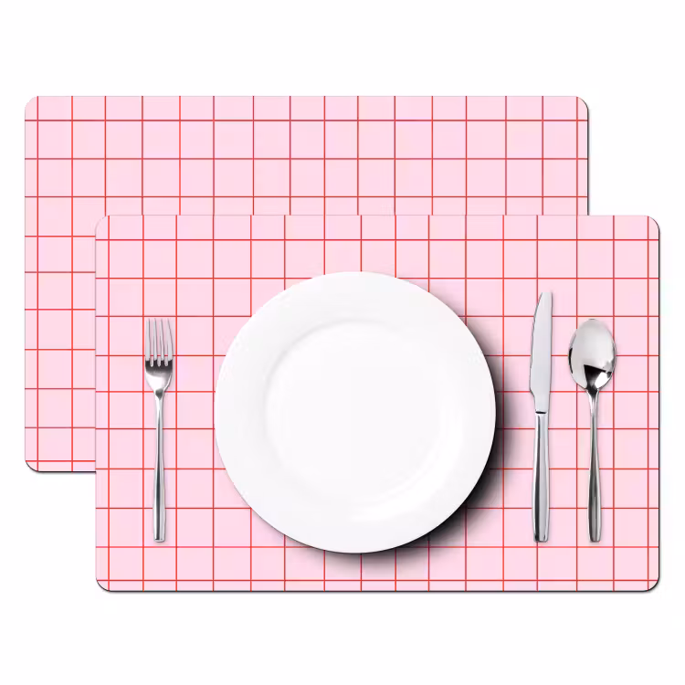 Raster - Patroon - Roze Placemat vinyl groot 368 -zzsfeer2_Kitchenyeah-website