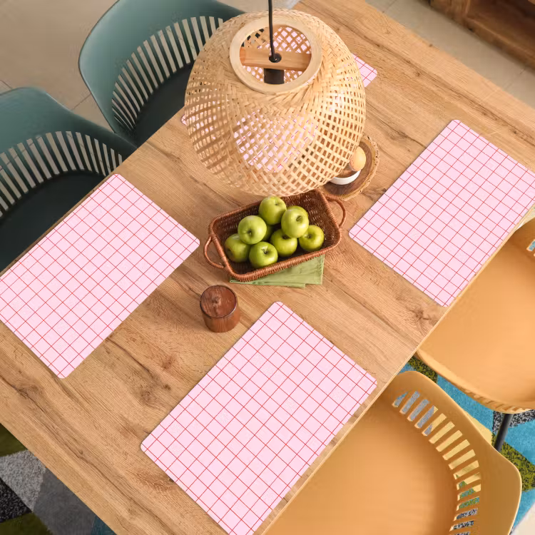 Raster - Patroon - Roze Placemat vinyl groot 368 -zzsfeer5_Kitchenyeah-website