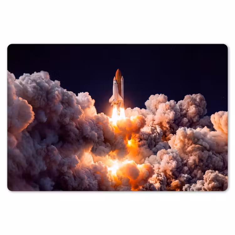 Tischset - 6 Stück - Raumfahrzeug – Start – Sterne - Ruimtevaartuig - Lancering - Sterren Placemat vinyl groot