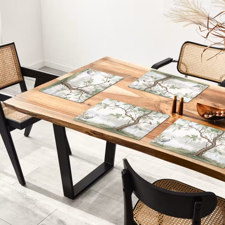 Reiger - Landschap - Groen Placemat vinyl groot -zzsfeer4_Kitchenyeah-website
