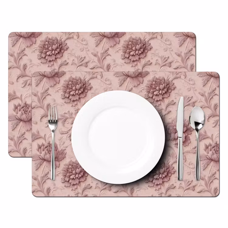 Reliëf - Pioenrozen - Roze Placemat vinyl groot 368 -zzsfeer2_Kitchenyeah-website