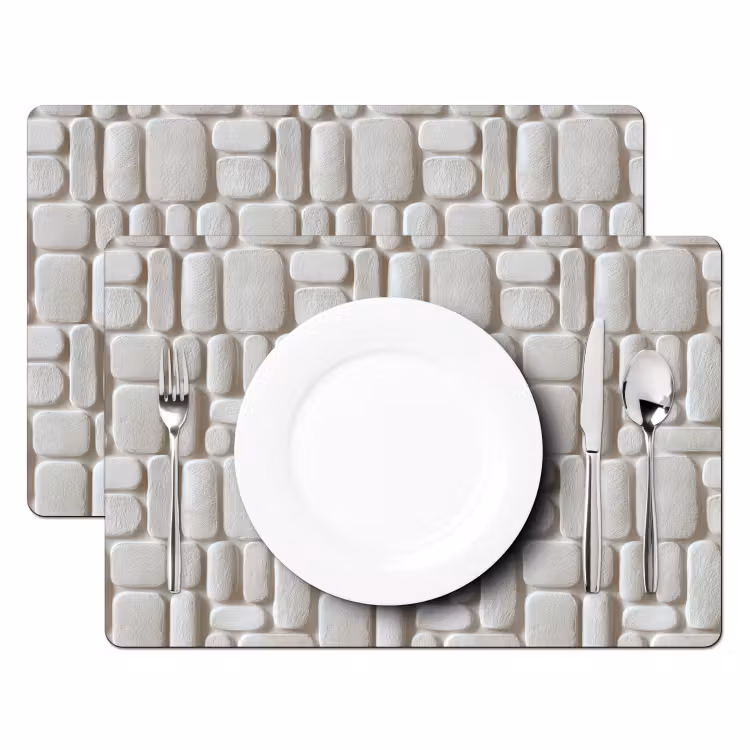 Reliëf - Structuur - Wit Placemat vinyl groot 368 -zzsfeer2_Kitchenyeah-website
