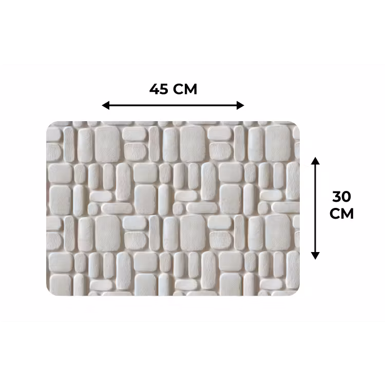 Reliëf - Structuur - Wit Placemat vinyl groot 368 -specs