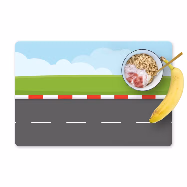Racebaan - Illustratie - Sport - Kleurrijk Placemat vinyl groot -zzzproduct_Kitchenyeah-website