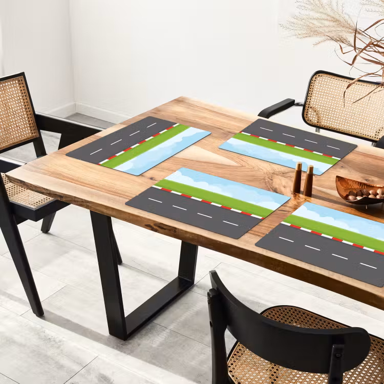 Racebaan - Illustratie - Sport - Kleurrijk Placemat vinyl groot -zzsfeer4_Kitchenyeah-website