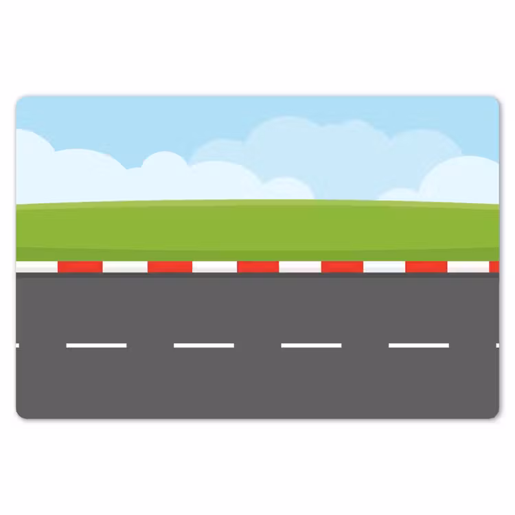 Racebaan - Illustratie - Sport - Kleurrijk Placemat vinyl groot -zzsfeer1_Kitchenyeah-website
