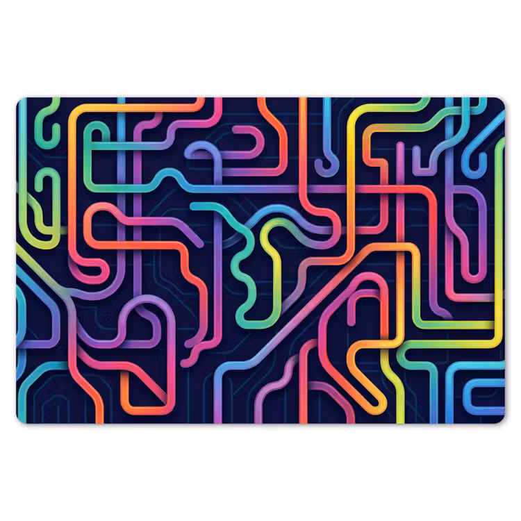 Retro - Abstract - Neon Placemat vinyl groot -zzsfeer1_Kitchenyeah-website