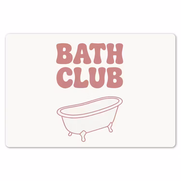 Retro - Bad - Roze Placemat vinyl groot -zzsfeer1_Kitchenyeah-website